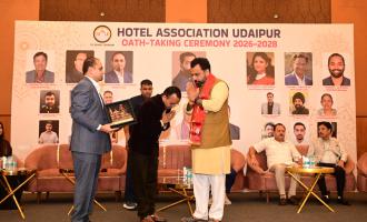 OATH TAKING CEREMONY OF NEW COMMITTEE 2026 - 28 HOTEL ASSOCIATION UDAIPUR AT RAMEE ROYAL RESORT UDAIPUR